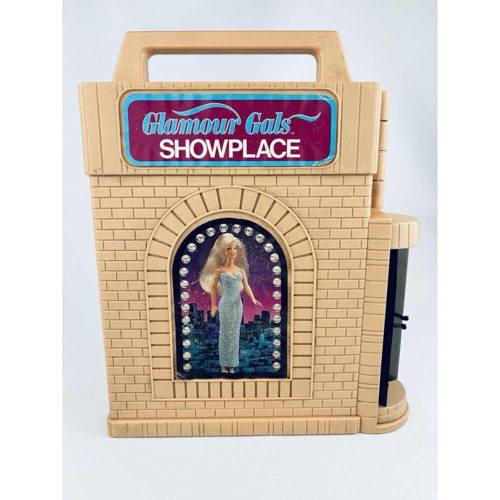 Vintage Kenner GLAMOUR GALS Fashion Doll Showplace Case & 2 Dressed Dolls 1981